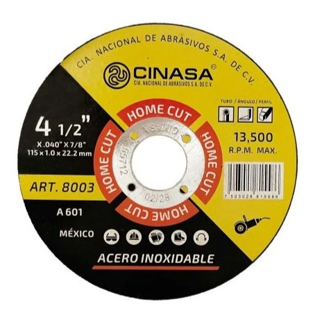 Disco para corte de acero inoxidable - ART 8003