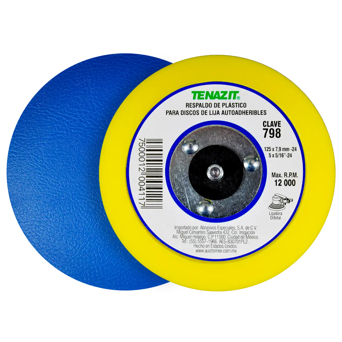 Respaldo para discos de lija de 5" - Clave 798