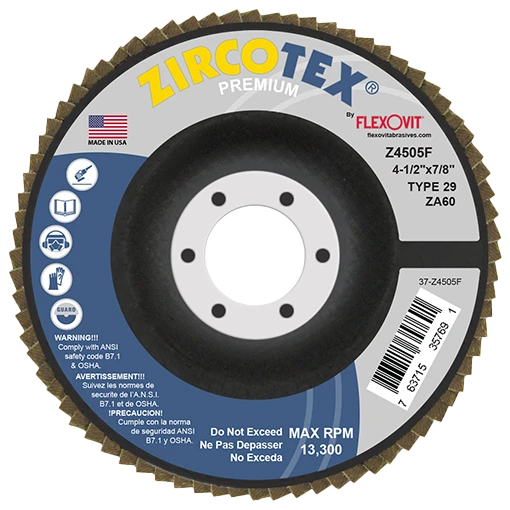 Disco laminado Zircotex Premium ZA60 4-1/2" - Z4505F